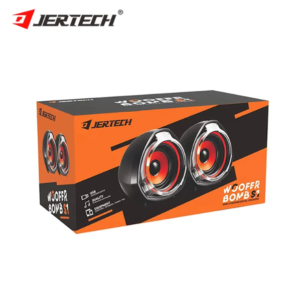 JERTECH USB 2.0 Fashion Digital Speaker – Woofer Bomb Sound | Compact Multimedia Audio