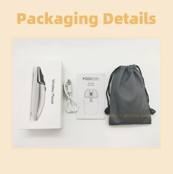 JERTECH Wireless Mouse – 2.4GHz Ergonomic USB Receiver Mouse | Portable & Precision