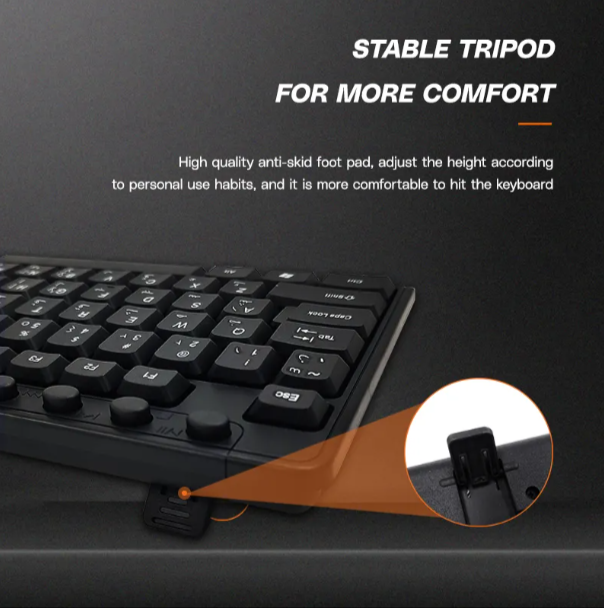 JERTECH Multimedia Wired Keyboard – Ergonomic, Quiet-Touch USB Keyboard | Plug & Play for Office & Home Use