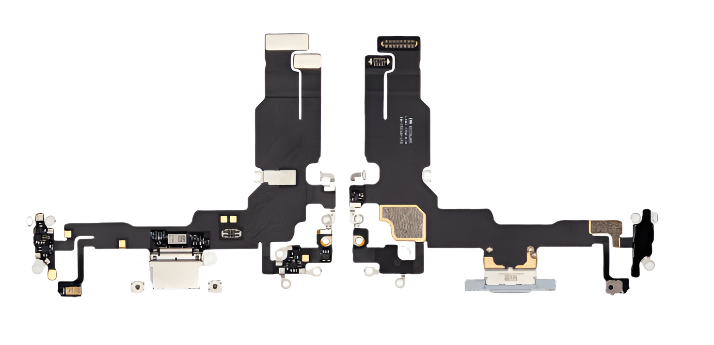 iPhone 15 Charging Port Flex Cable – Blue OEM-Compatible USB-C Dock Connector with Microphone | Models A2848 A3090 A3093
