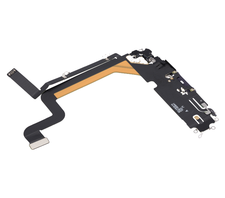 iPhone 14 Pro Max Charging Port Flex – Purple OEM-Compatible USB-C Dock + Microphone Flex | Models A2651 A2894 A2896 A2895
