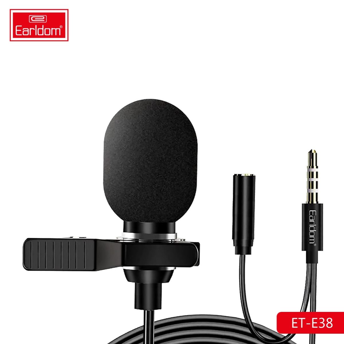 Mini Lavalier Microphone with 3.5mm Female Adapter & Clip – Plug & Play for Mobile, DSLR, and Camera Recording