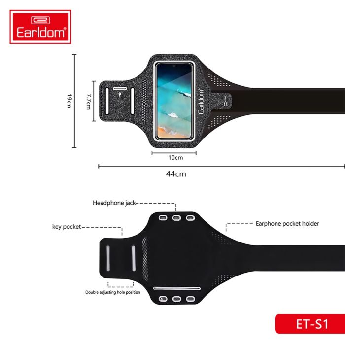 Adjustable Sports Armband Phone Holder – Universal Fit for Running, Gym, Hiking & Outdoor Workouts