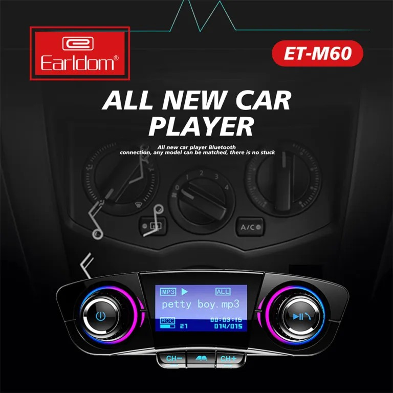 All-in-One Bluetooth FM Transmitter Car Charger – Wireless Audio Adapter with Dual USB Fast Charging