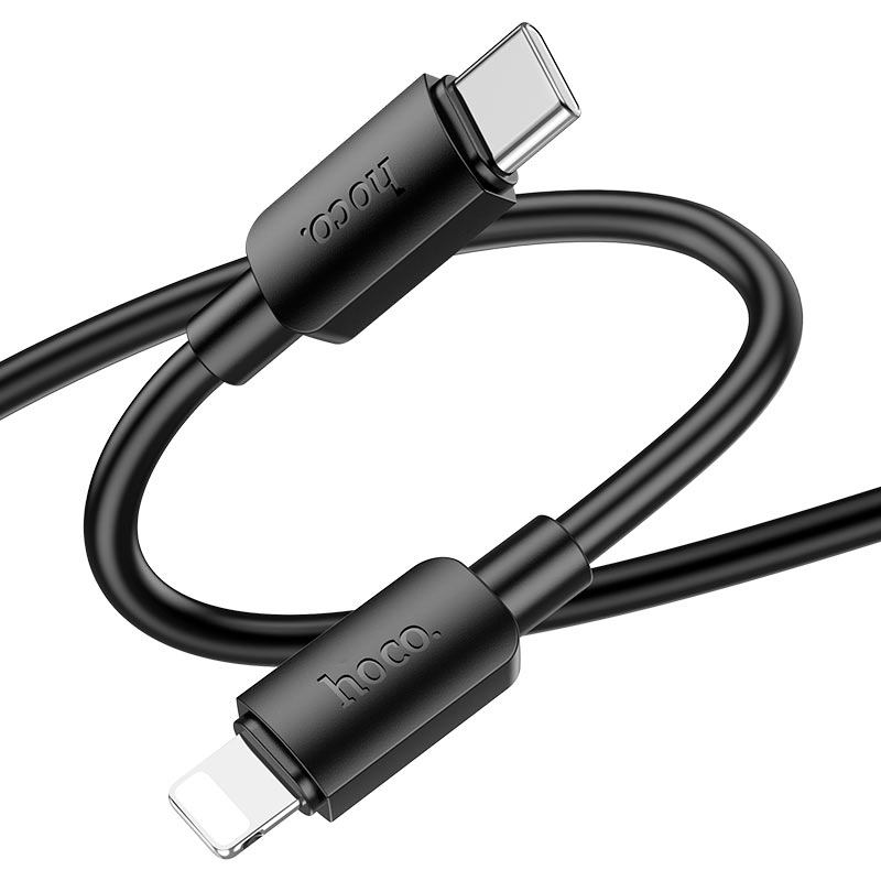 Hoco Type-C to 8-Pin Fast Charging Cable White – 20W PD Quick Charge Data Cable for iPhone, iPad, and Apple Devices