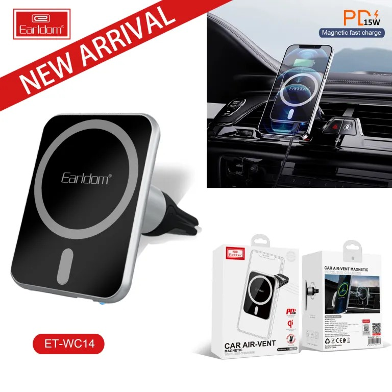 MagSafe Car Wireless Charger – Magnetic Air Vent Mount for iPhone Fast Charging on the Go