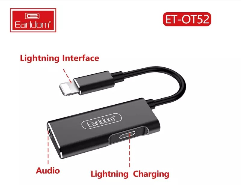 2-in-1 8-Pin to AUX & Charging Adapter – Dual Port iPhone Dongle for Headphones, Music & Calls