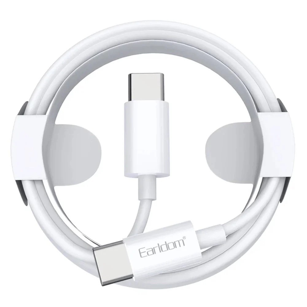 60W USB-C Fast Charger 1M Cable – Type-C to Type-C Power Delivery Cord for MacBook, iPad & Android, High-Speed Charging and Data Transfer