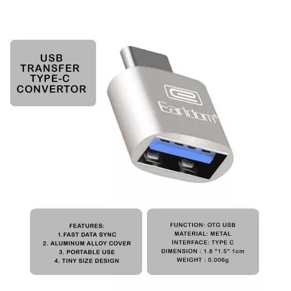 USB 3.1 to USB-C Adapter – High-Speed Plug & Play Converter for MacBook, Android, Tablets & Laptops